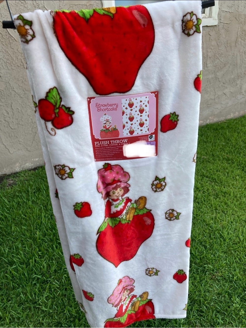 strawberry shortcake plush blanket 50 x 70 NWT